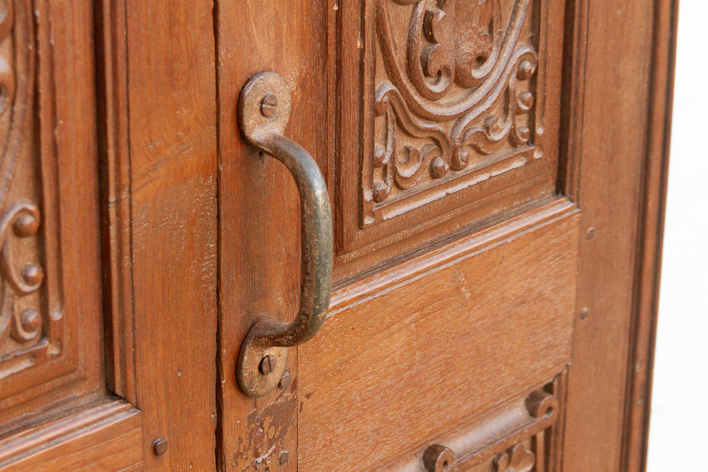 19th Century Carved Medallion Slim Cabinet (Trade)