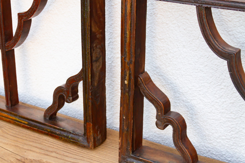 Set of 2, 19th Century Cloud Medallion Windows