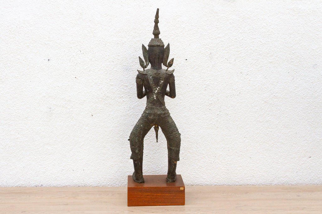 Golden Guardian, Antique Bronze Thai Statue (Trade)