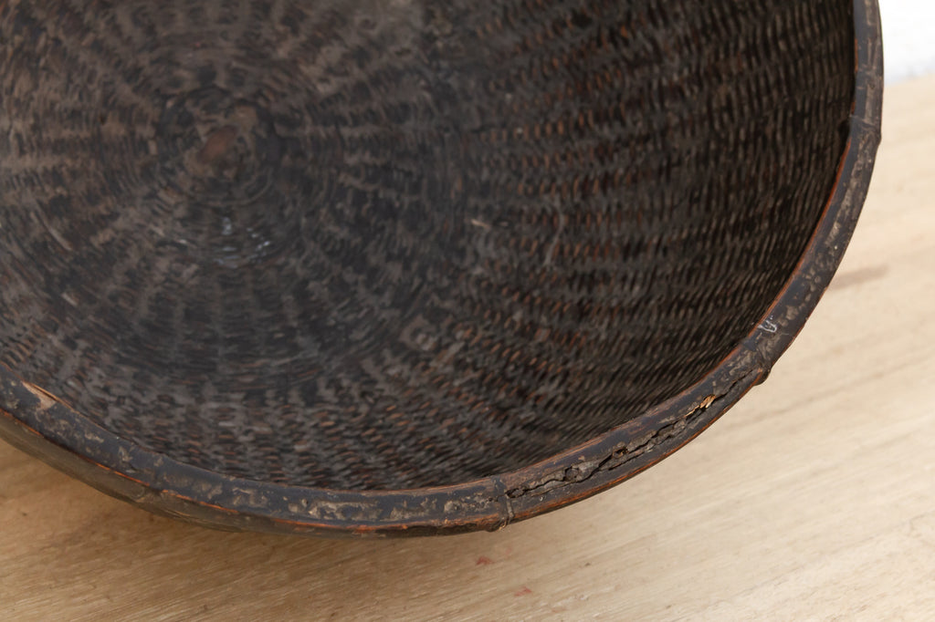 Antique Patinated Dark Brown Measuring Basket