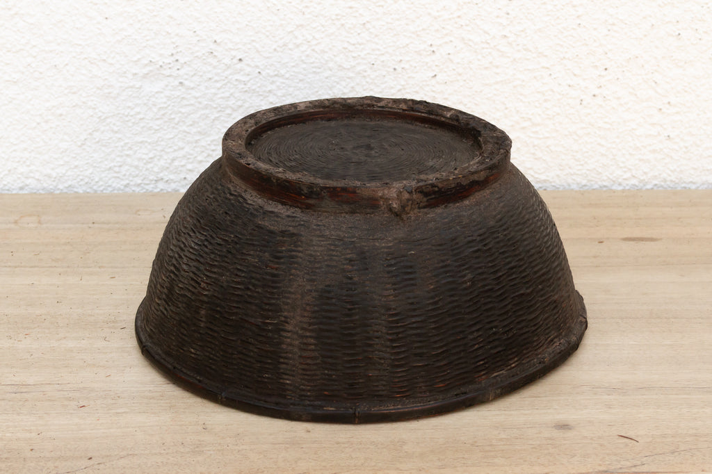 Antique Patinated Dark Brown Measuring Basket
