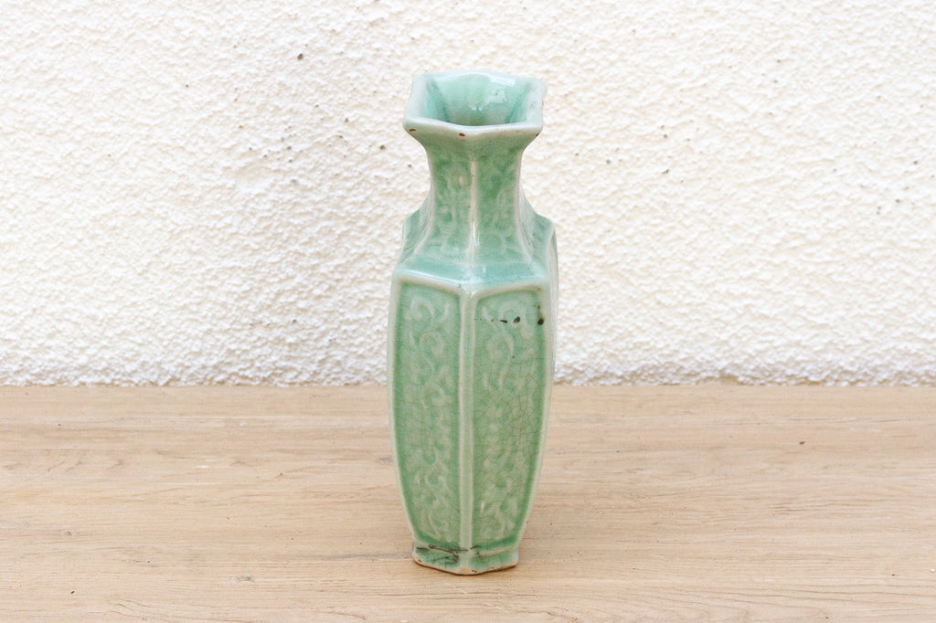 Antique Hexagonal Engraved Jar (Trade)