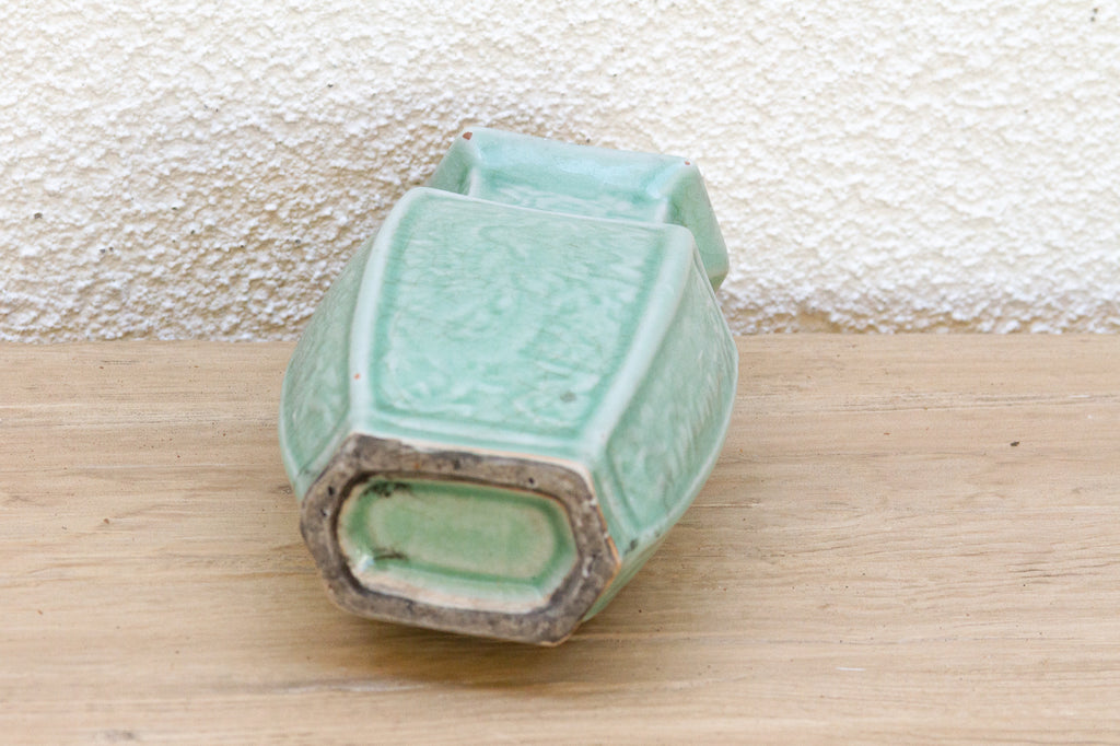 Antique Hexagonal Engraved Jar (Trade)