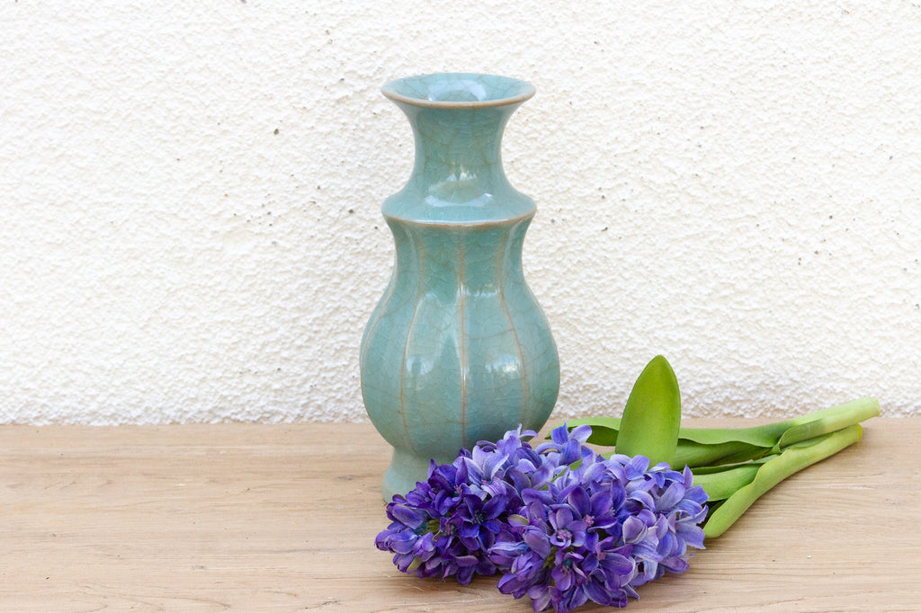 Celestial Blue Chinese Celadon Vase
