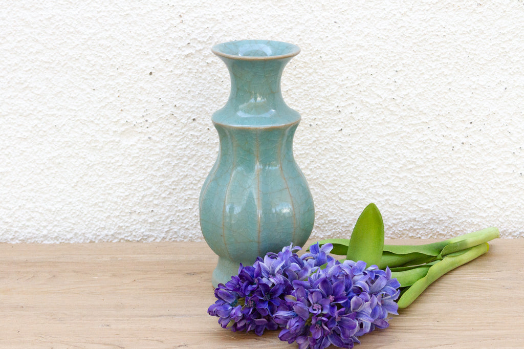 Celestial Blue Chinese Celadon Vase