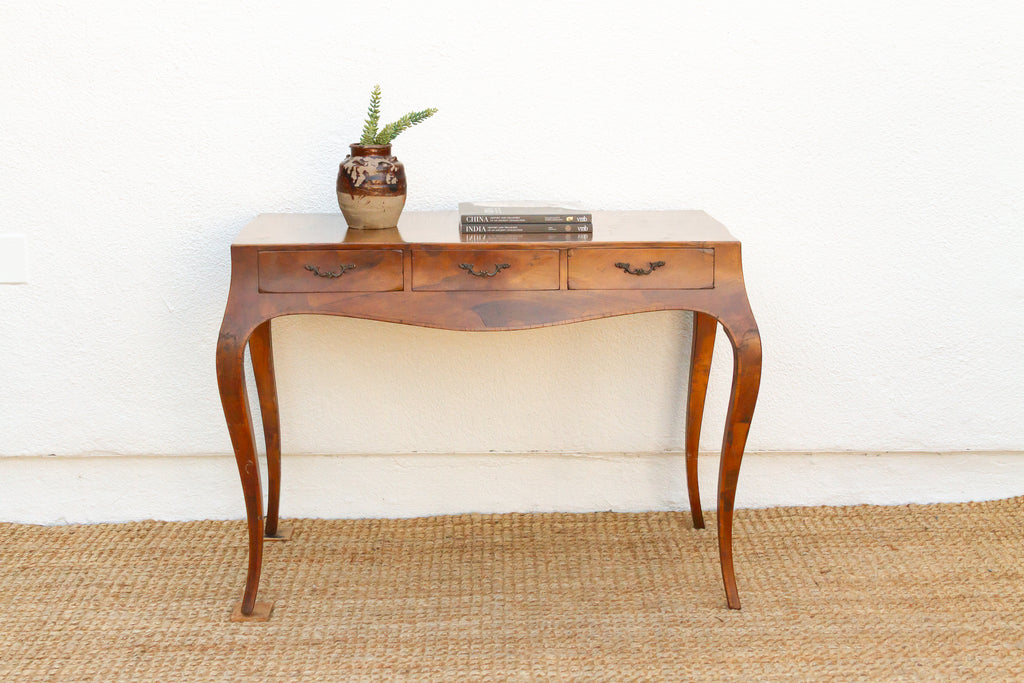Mid-Century 20th Italian Walnut Marquetry Writing Table (Trade)
