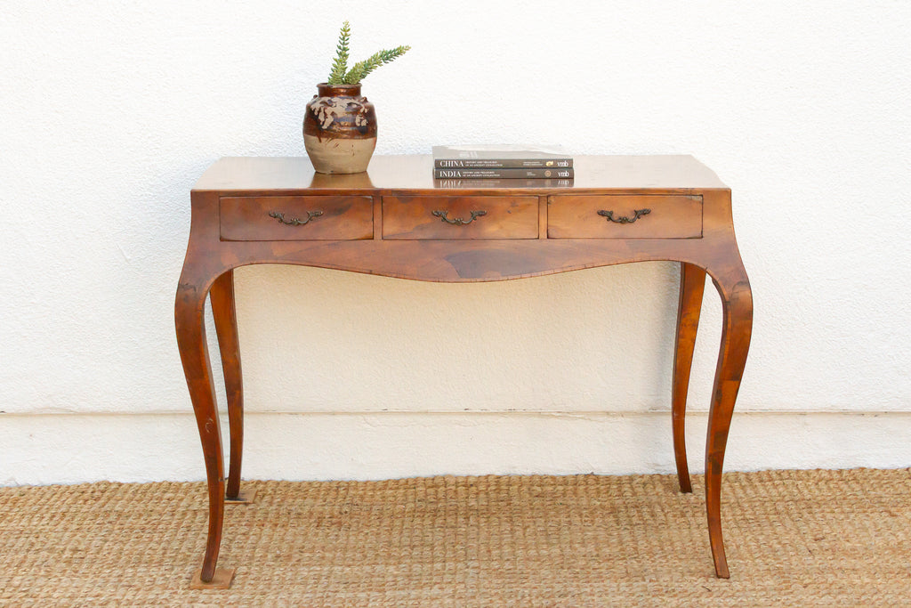 Mid-Century 20th Italian Walnut Marquetry Writing Table (Trade)