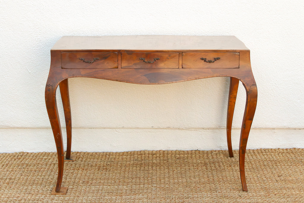 Mid-Century 20th Italian Walnut Marquetry Writing Table (Trade)