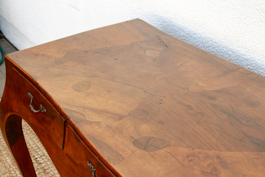 Mid-Century 20th Italian Walnut Marquetry Writing Table (Trade)