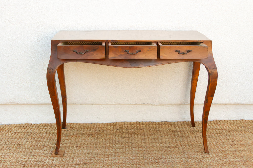 Mid-Century 20th Italian Walnut Marquetry Writing Table (Trade)
