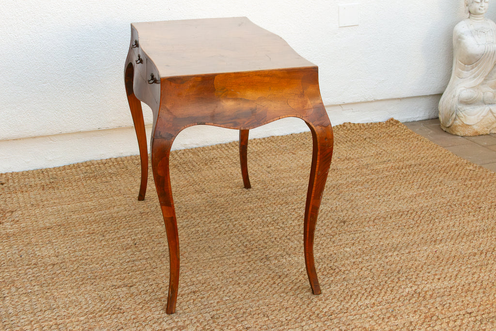 Mid-Century 20th Italian Walnut Marquetry Writing Table (Trade)