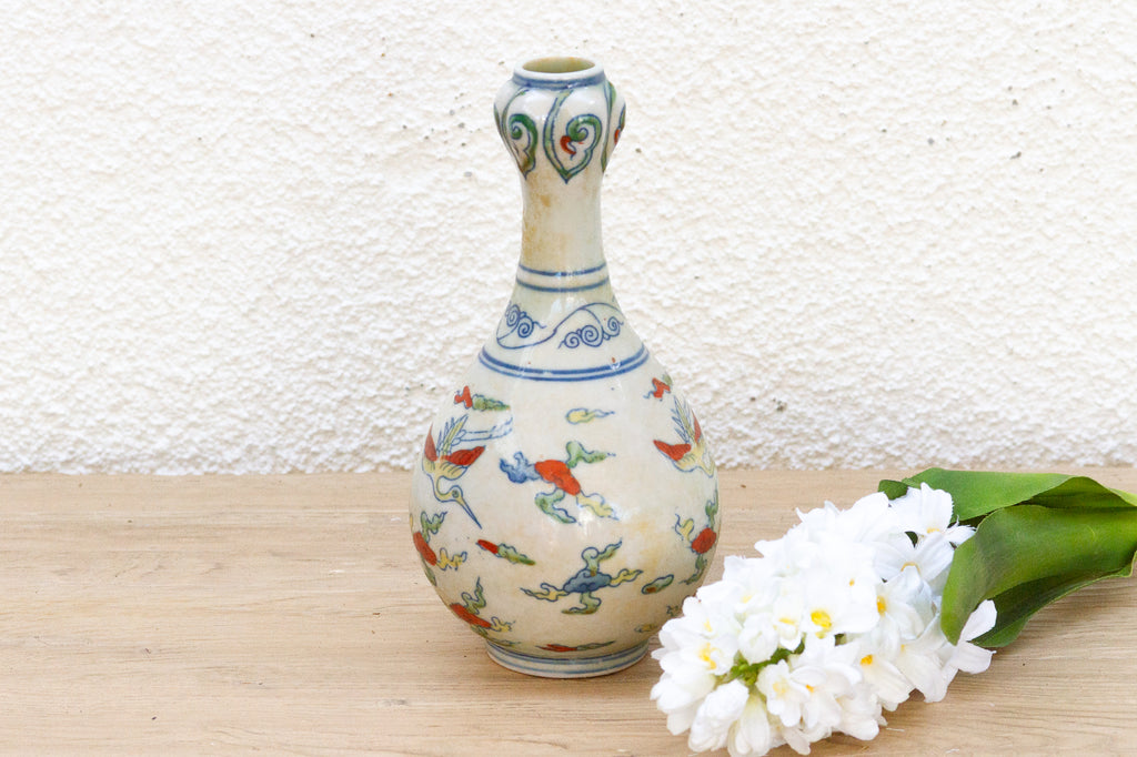 Antique Hand Painted Whimsical Folk Art Pottery (Trade)