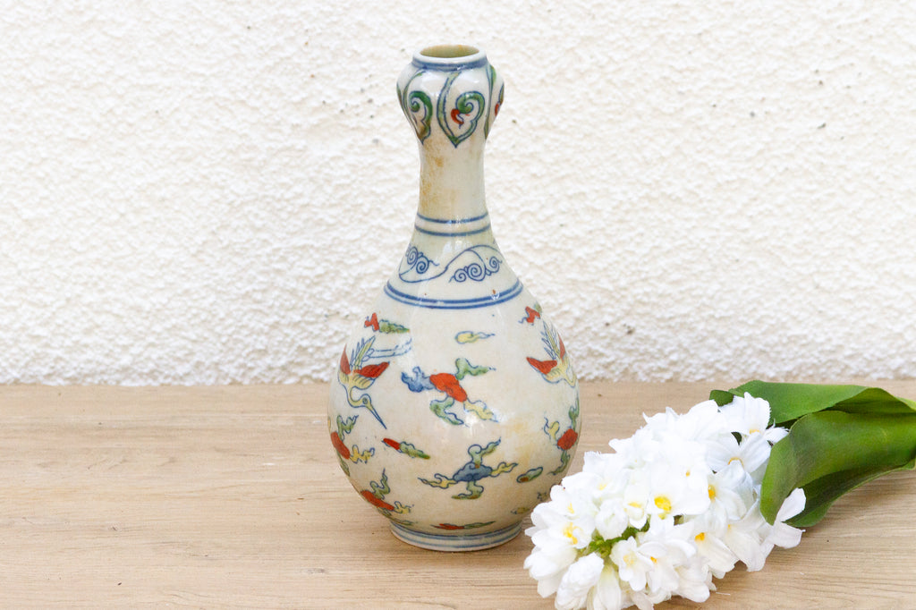 Antique Hand Painted Whimsical Folk Art Pottery (Trade)