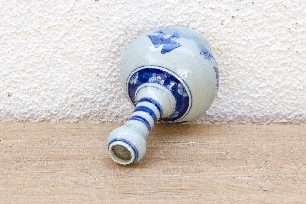 Elegant Antique Blue & White Porcelain Vase