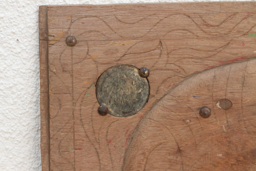 Distressed & Mirrored Thai Elephant Carving