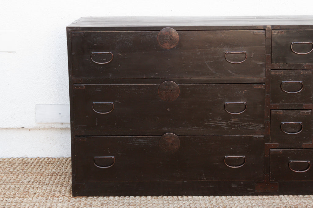 Grand Japanese Meiji Era Lacquered Tansu Sideboard (Trade)