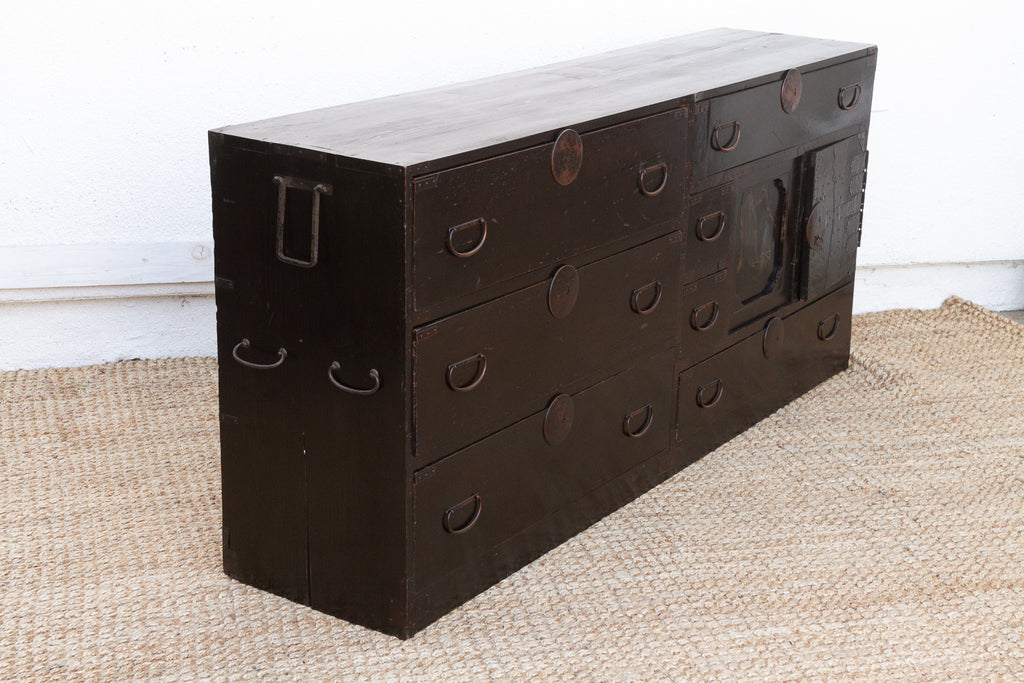 Grand Japanese Meiji Era Lacquered Tansu Sideboard (Trade)