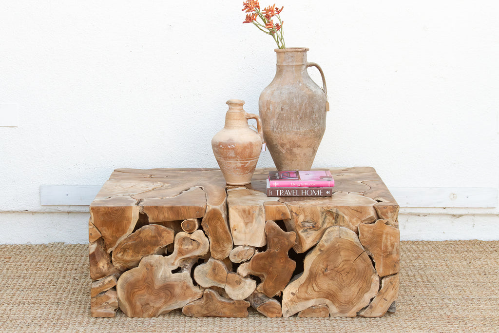 Organic Teak Root Mosaic Coffee Table (Trade)