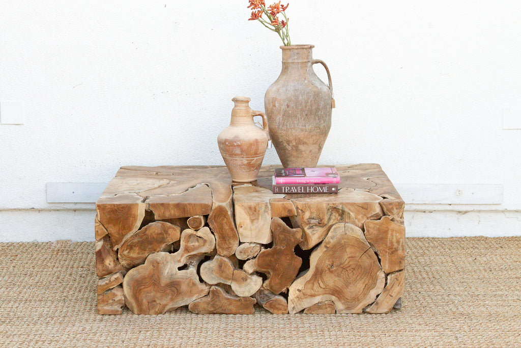 Organic Teak Root Mosaic Coffee Table (Trade)