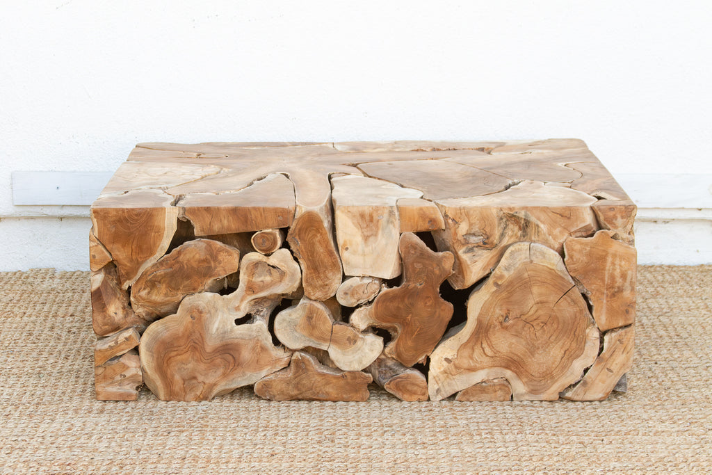 Organic Teak Root Mosaic Coffee Table (Trade)