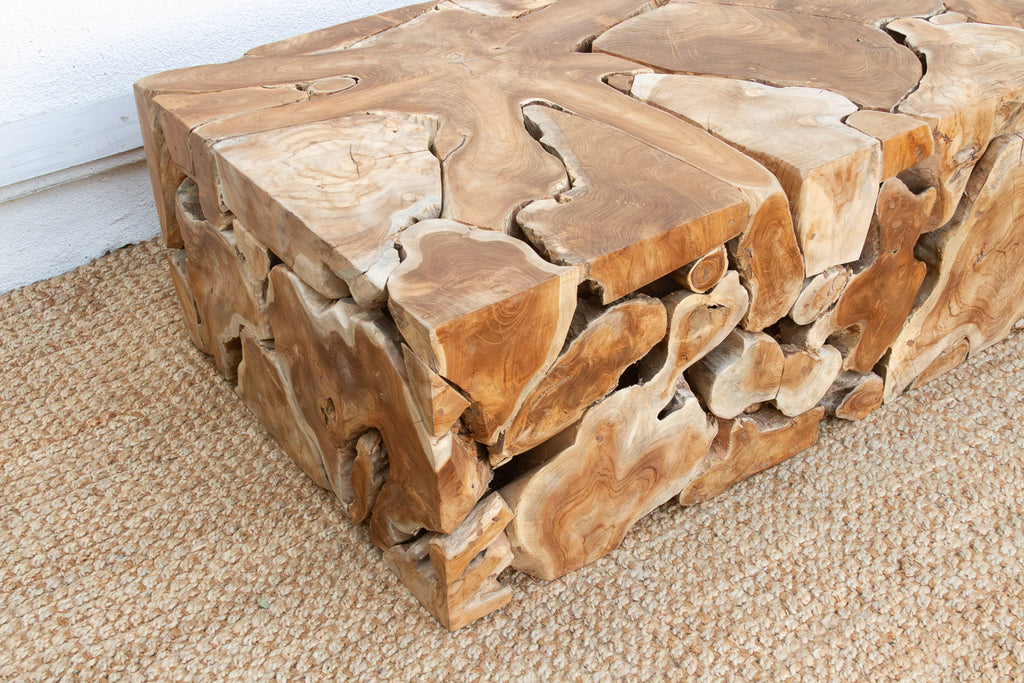 Organic Teak Root Mosaic Coffee Table (Trade)