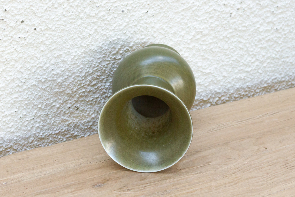 Petite Olive Green Glazed Vase