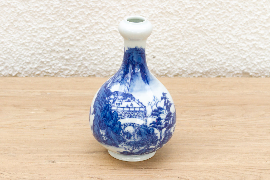 Landscape of the Soul, Small Blue & White Vase