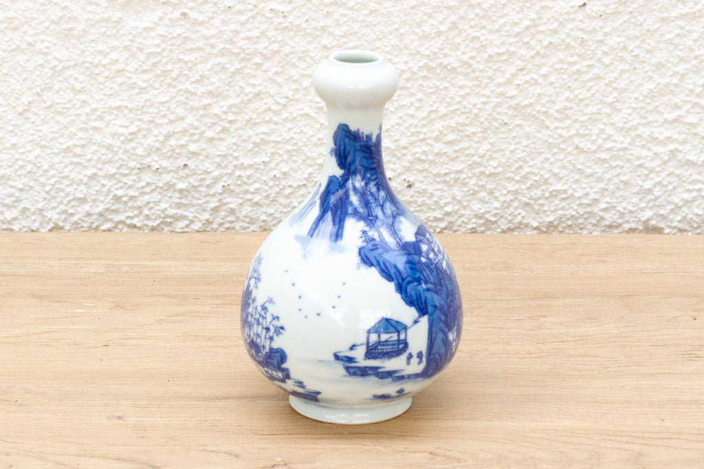 Landscape of the Soul, Small Blue & White Vase