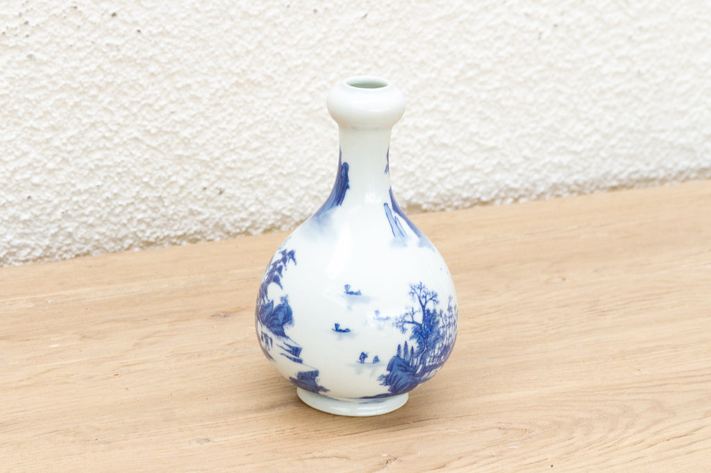 Landscape of the Soul, Small Blue & White Vase