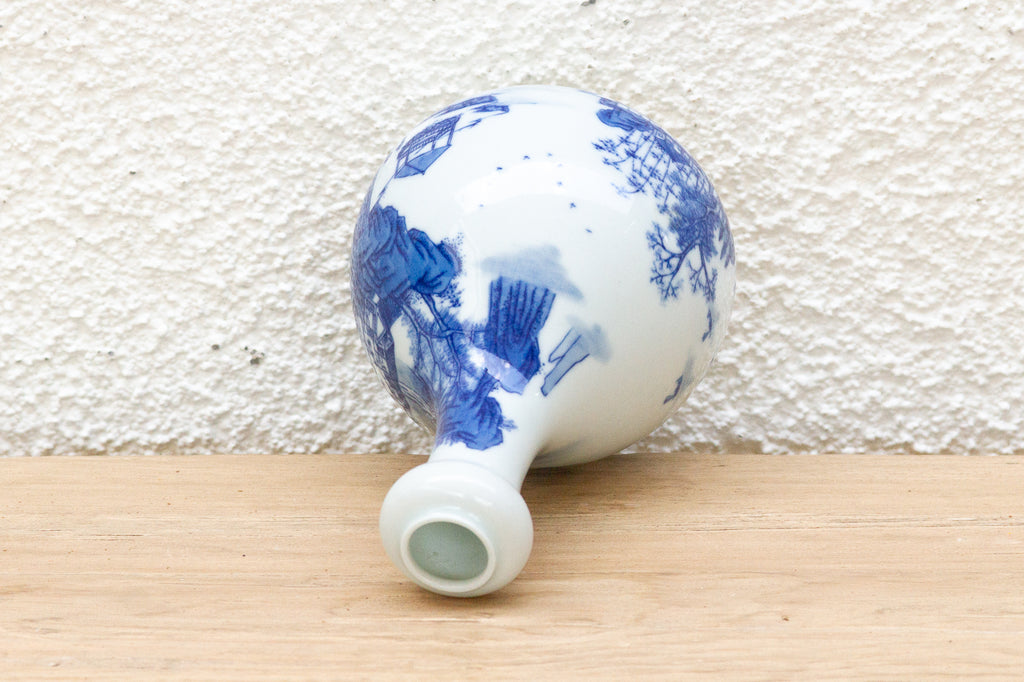 Landscape of the Soul, Small Blue & White Vase