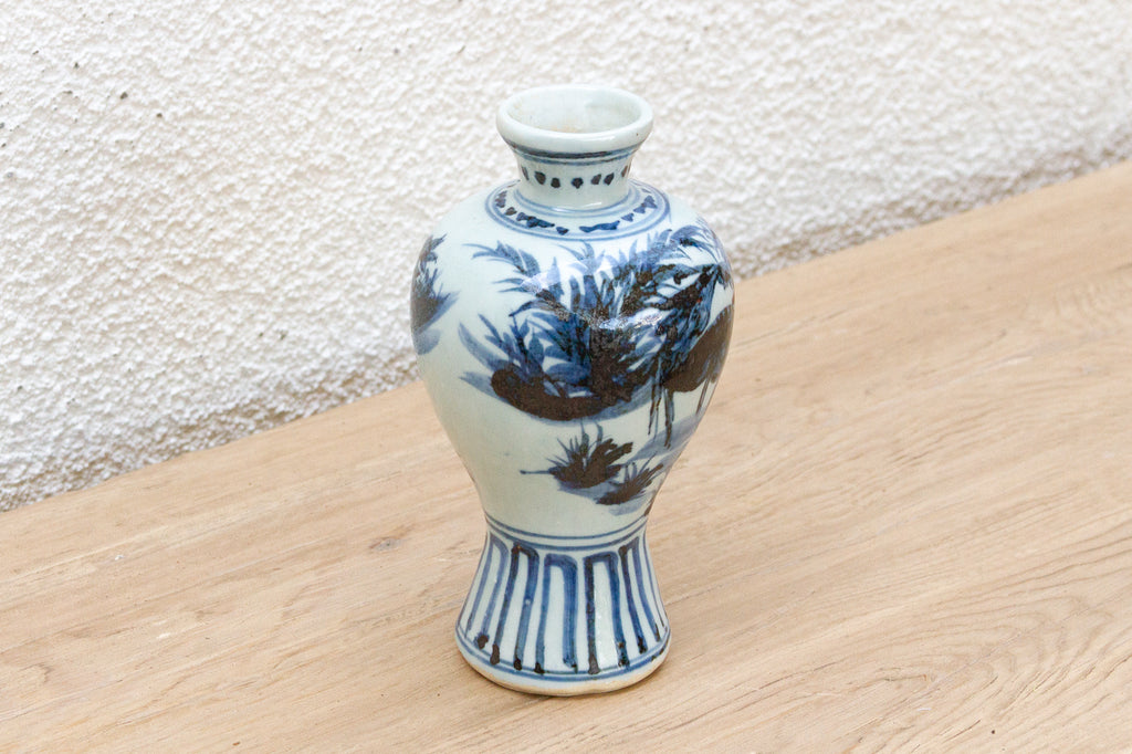 Rich Cobalt Blue & White Porcelain Vase (Trade)