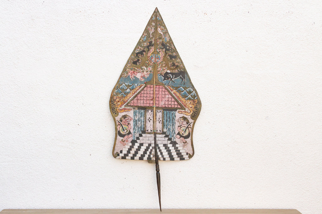 Collectible Hand-Painted Leather Marionette Scene