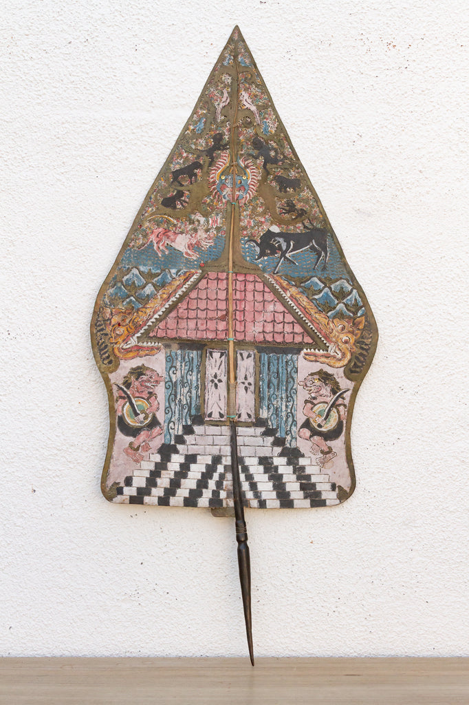 Collectible Hand-Painted Leather Marionette Scene