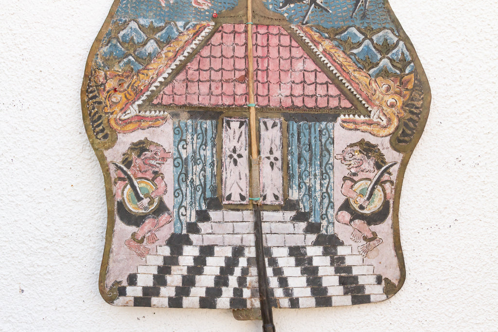 Collectible Hand-Painted Leather Marionette Scene