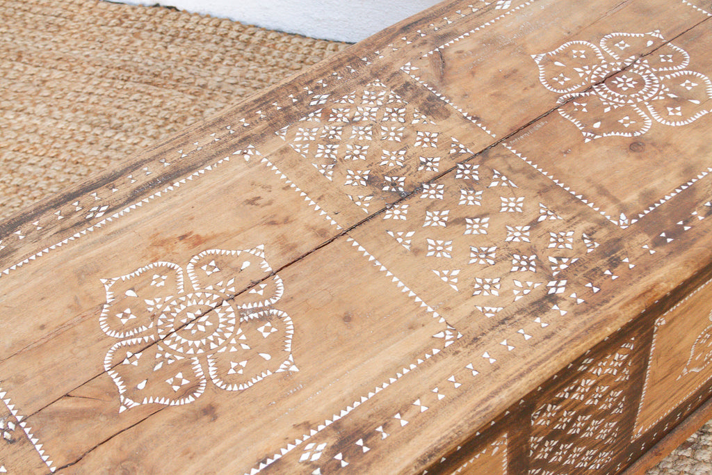 Floral Mandala Mother of Pearl Inlaid Chest (Trade)