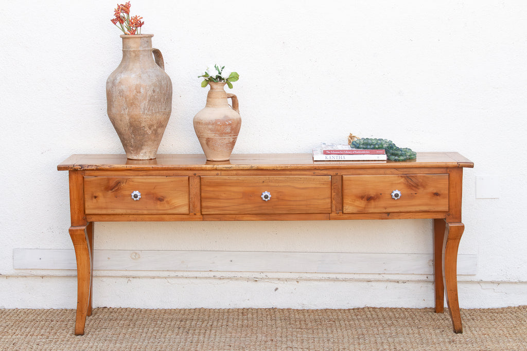 Antique French Fruitwood Provincial Console