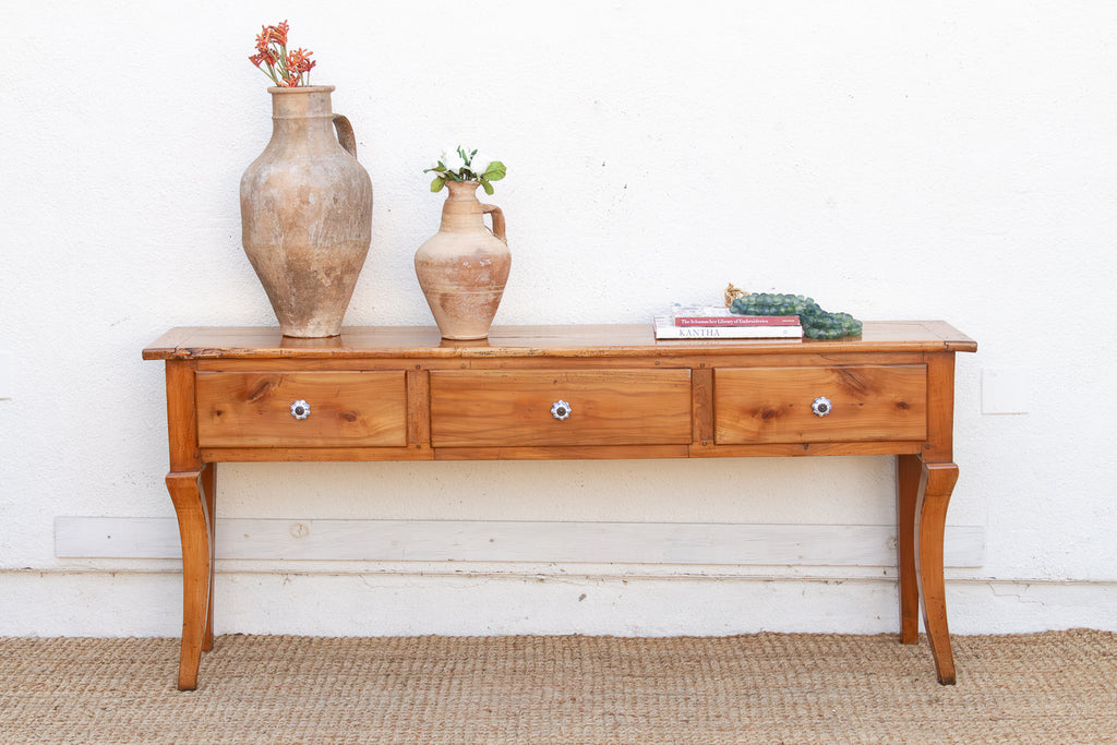 Antique French Fruitwood Provincial Console