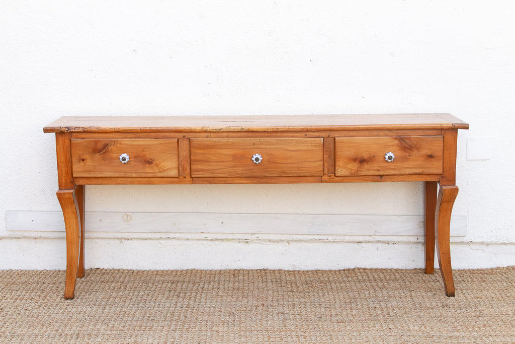 Antique French Fruitwood Provincial Console