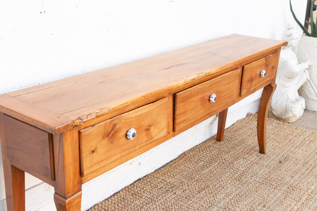 Antique French Fruitwood Provincial Console