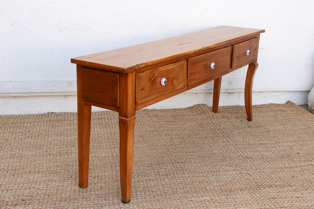 Antique French Fruitwood Provincial Console