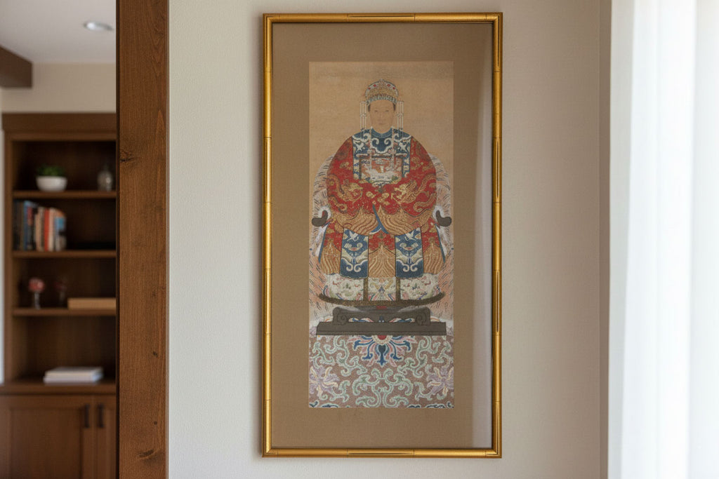 Imperial Framed Ancestor Portrait of a Court Lady