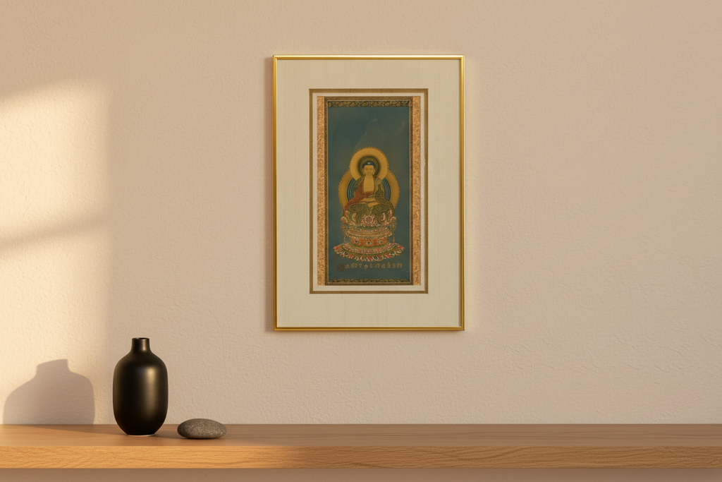 Infinite Compassion Framed Buddha Meditation Painting (Trade)