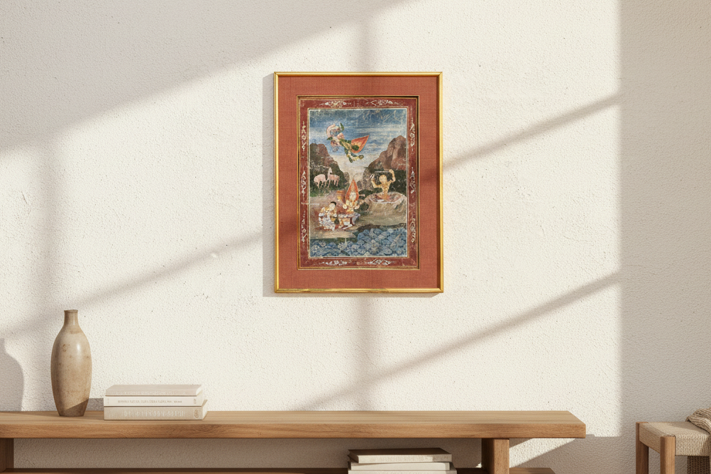 Mid-20th Century Celestial Thai Painting (Trade)