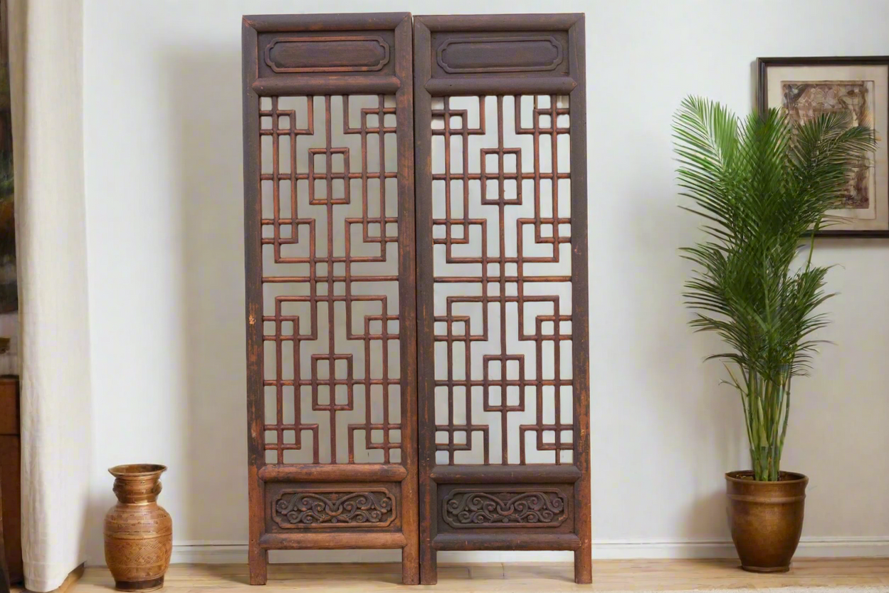 Pair of 18th Century Chinese Door Dividers– DE-COR | Globally Inspired