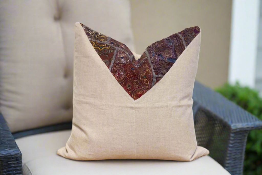 Rohira Antique Tapestry Linen Pillow (Trade)