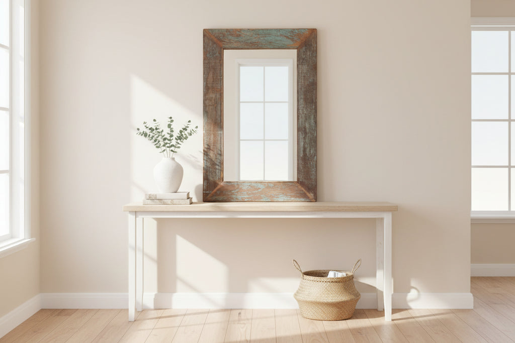 Rustic Reclaimed Framed Mirror (Trade)