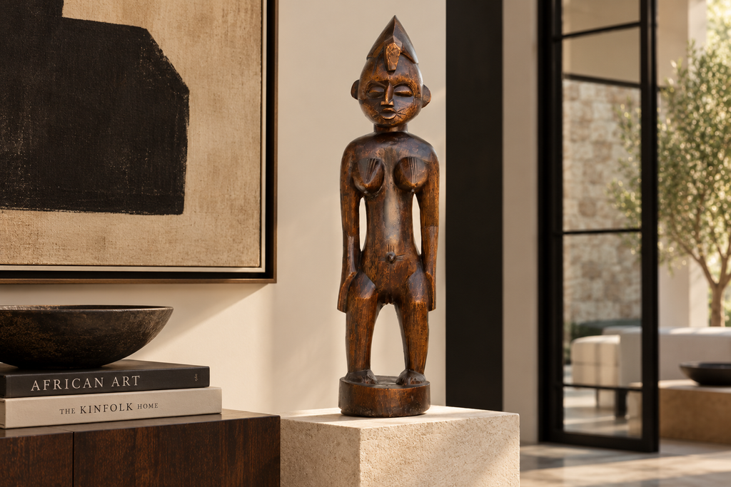 20th Century African Senufo Standing Figure on Stand (Trade)