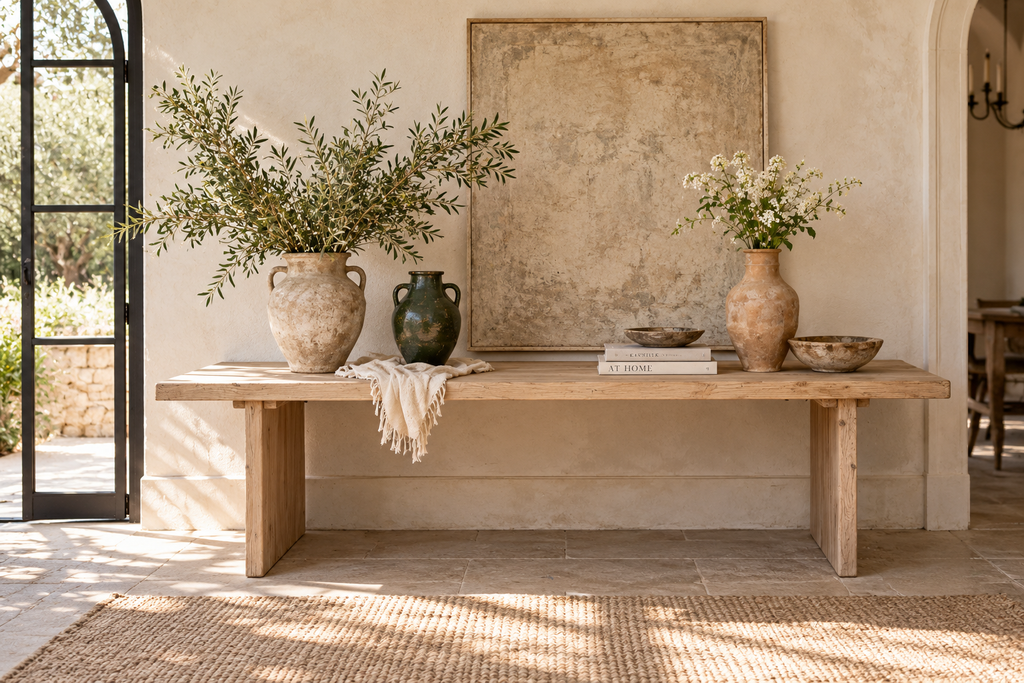 Grand Estate Reclaimed Bleached Wood Dining Table