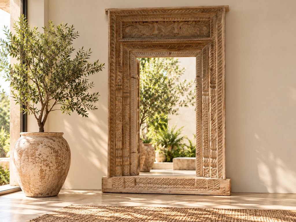 Antique Thar Desert Floor Mirror (Trade)