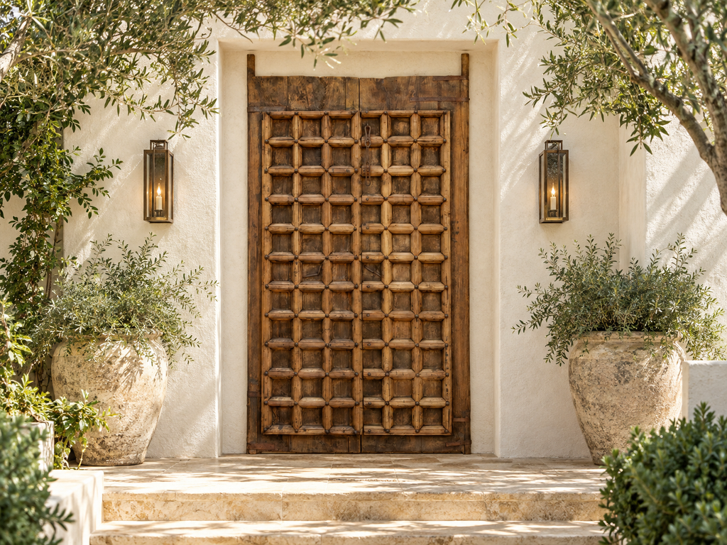 Early 1800's Jaisalmer Carved Teak Doors (Trade)